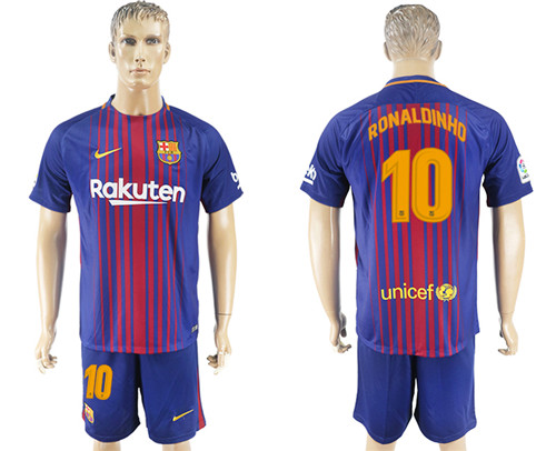 2017 18 Barcelona 10 RONALDINHO Home Soccer Jersey