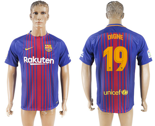 2017 18 Barcelona 19 DIGNE Home Thailand Soccer Jersey