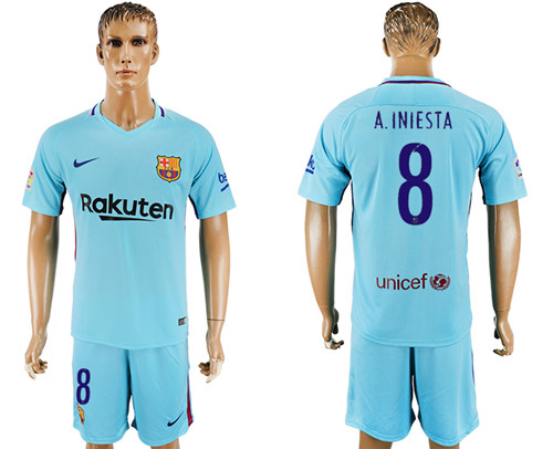 2017 18 Barcelona 8 A.INIESTA Away Soccer Jersey