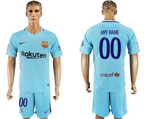 2017 18 Barcelona Away Customized Soccer Jersey