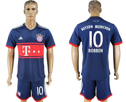 2017 18 Bayern Munich 10 ROBBEN Away Soccer Jersey