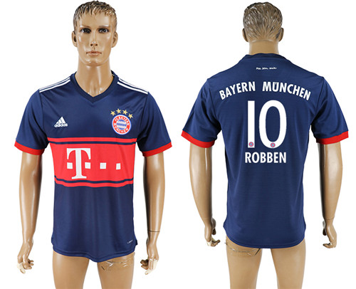 2017 18 Bayern Munich 10 ROBBEN Away Thailand Soccer Jersey