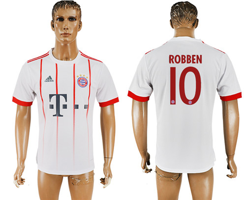 2017 18 Bayern Munich 10 ROBBEN UEFA Champions League Away Thailand Soccer Jersey