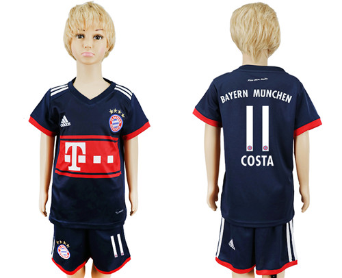 2017 18 Bayern Munich 11 JAMES Away Youth Soccer Jersey