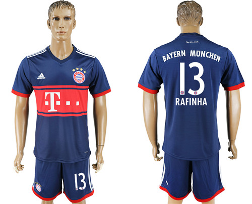 2017 18 Bayern Munich 13 RAFINHA Away Soccer Jersey