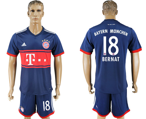 2017 18 Bayern Munich 18 BERNAT Away Soccer Jersey