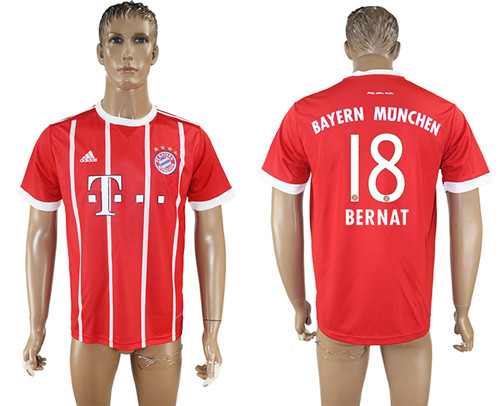 2017 18 Bayern Munich 18 BERNAT Home Thailand Soccer Jersey