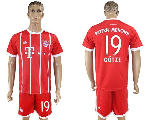 2017 18 Bayern Munich 19 GOTZE Home Soccer Jersey