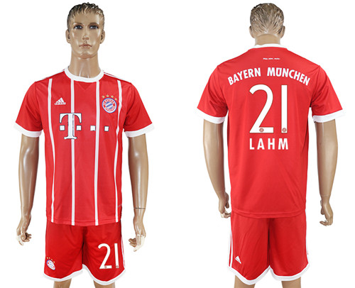 2017 18 Bayern Munich 21 LAHM Home Soccer Jersey