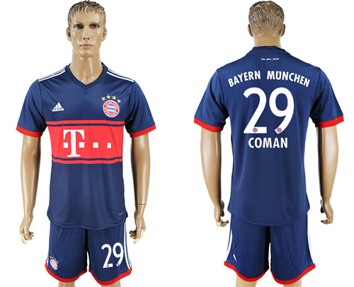 2017 18 Bayern Munich 29 COMAN Away Soccer Jersey