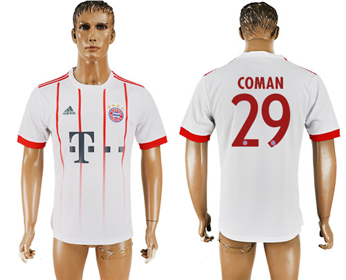 2017 18 Bayern Munich 29 COMAN UEFA Champions League Away Thailand Soccer Jersey