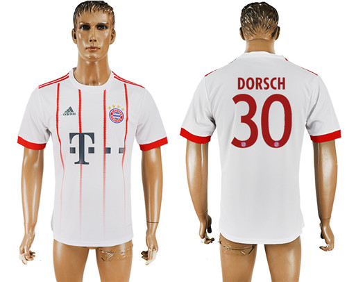 2017 18 Bayern Munich 30 DORSCH UEFA Champions League Away Thailand Soccer Jersey