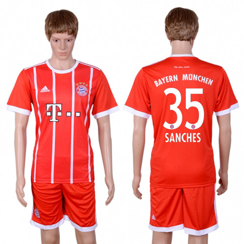 2017 18 Bayern Munich 35 SANCHES Home Soccer Jersey