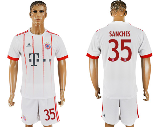 2017 18 Bayern Munich 35 SANCHES UEFA Champions League Away Soccer Jersey