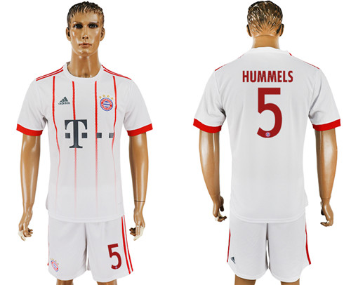 2017 18 Bayern Munich 5 HUMMELS UEFA Champions League Away Soccer Jersey