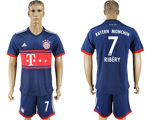 2017 18 Bayern Munich 7 RIBERY Away Soccer Jersey