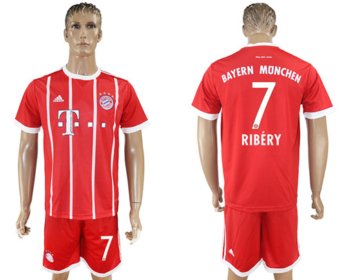 2017 18 Bayern Munich 7 RIBERY Home Soccer Jersey