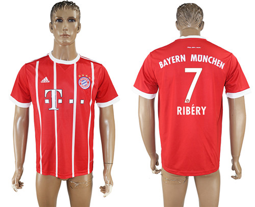 2017 18 Bayern Munich 7 RIBERY Home Thailand Soccer Jersey