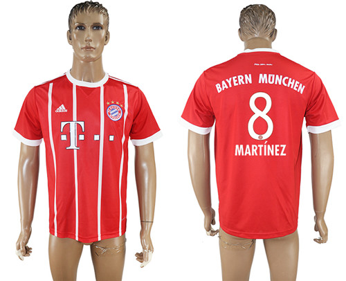 2017 18 Bayern Munich 8 MARTINEZ Home Thailand Soccer Jersey