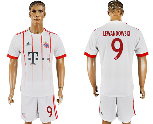 2017 18 Bayern Munich 9 LEWANDOWSKI UEFA Champions League Away Soccer Jersey