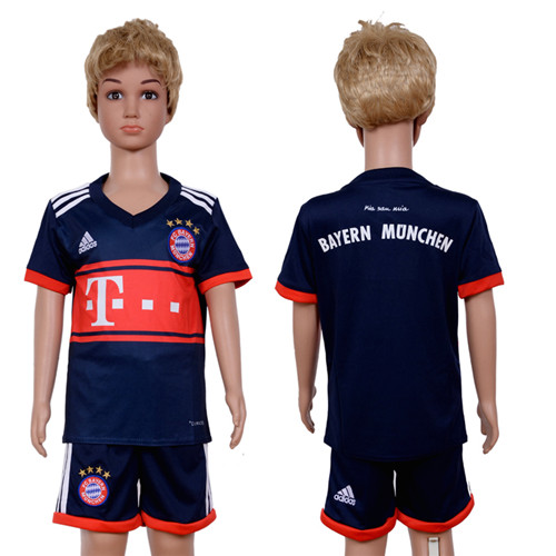 2017 18 Bayern Munich Away Youth Soccer Jersey