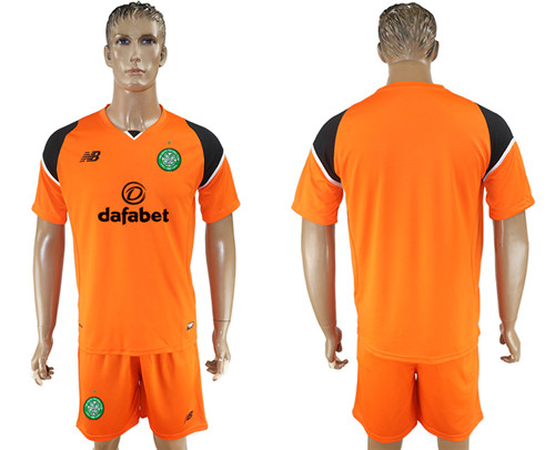 2017 18 Celtic FC Orange Goalkeeper Soccer Jersey