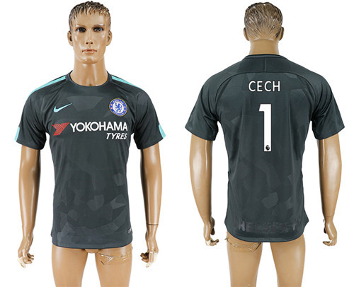 2017 18 Chelsea 1 CECH Third Away Thailand Soccer Jersey