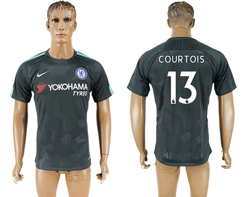 2017 18 Chelsea 13 COURTOIS Third Away Thailand Soccer Jersey