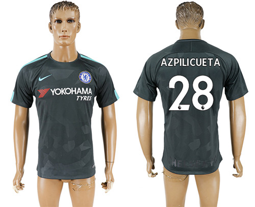 2017 18 Chelsea 28 AZPILICUETA Third Away Thailand Soccer Jersey