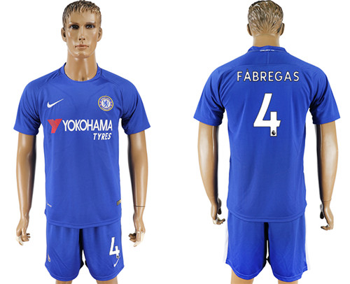 2017 18 Chelsea 4 FABREGAS Home Soccer Jersey