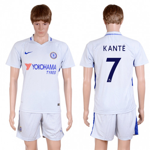 2017 18 Chelsea 7 KANTE Away Soccer Jersey