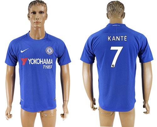 2017 18 Chelsea 7 KANTE Home Thailand Soccer Jersey