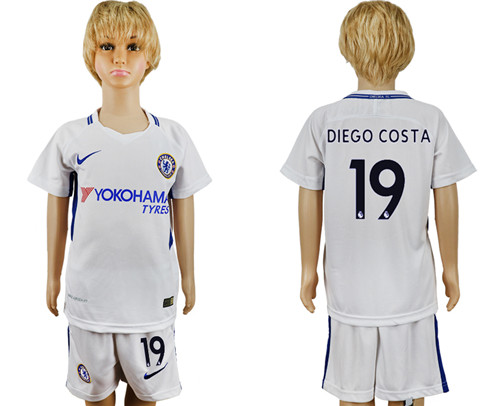 2017 18 Chelsea FC 19 DIEGO COSTA Away Youth Soccer Jersey