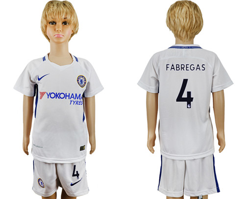 2017 18 Chelsea FC 4 FABREGAS Away Youth Soccer Jersey
