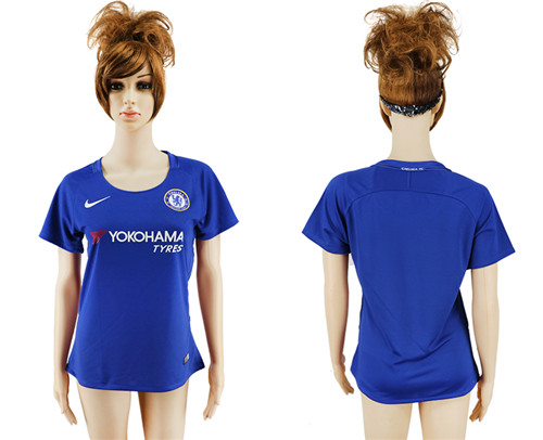 2017 18 Chelsea Home Women Soccer Jersey