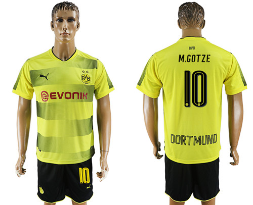 2017 18 Dortmund 10 M.GOTZE Home Soccer Jersey