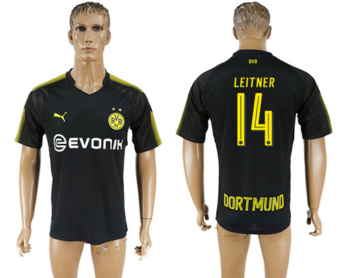 2017 18 Dortmund 14 LEITNER Away Thailand Soccer Jersey