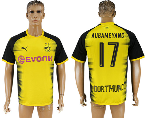 2017 18 Dortmund 17 AUBAMEYANG International Thailand Soccer Jersey