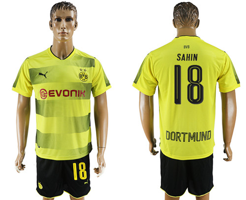 2017 18 Dortmund 18 SAHIN Home Soccer Jersey