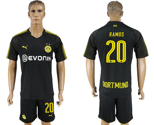 2017 18 Dortmund 20 RAMOS Away Soccer Jersey