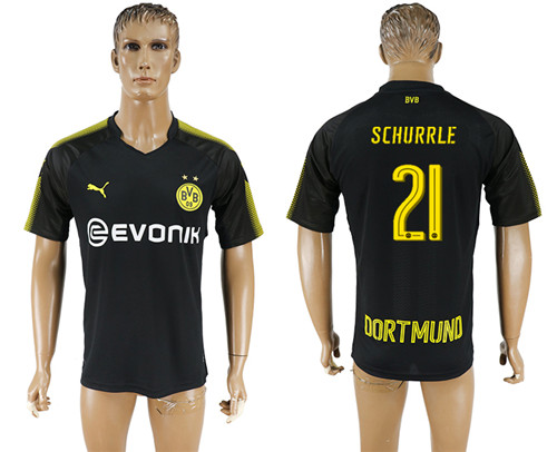 2017 18 Dortmund 21 SCHURRLE Away Thailand Soccer Jersey