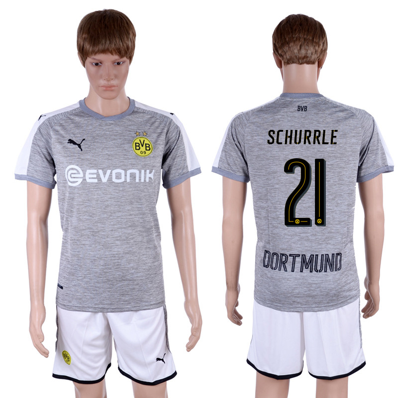 2017 18 Dortmund 21 SCHURRLE Third Away Soccer Jersey