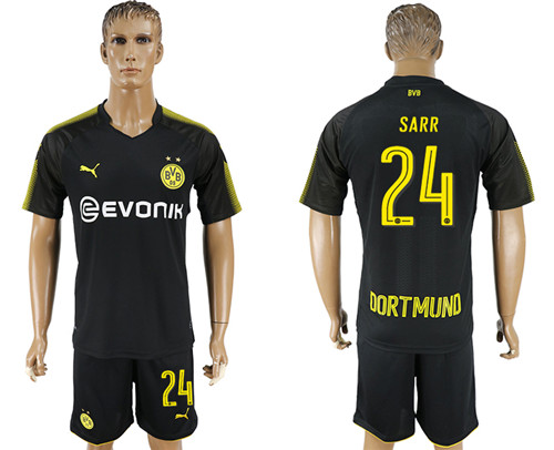 2017 18 Dortmund 24 SARR Away Soccer Jersey