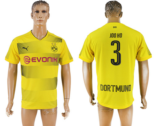 2017 18 Dortmund 3 JOO HO Home Thailand Soccer Jersey