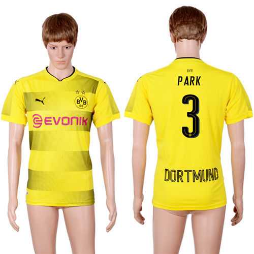 2017 18 Dortmund 3 PARK Home Thailand Soccer Jersey