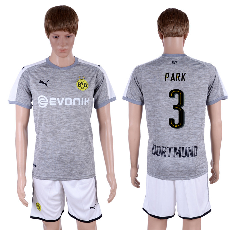 2017 18 Dortmund 3 PARK Third Away Soccer Jersey