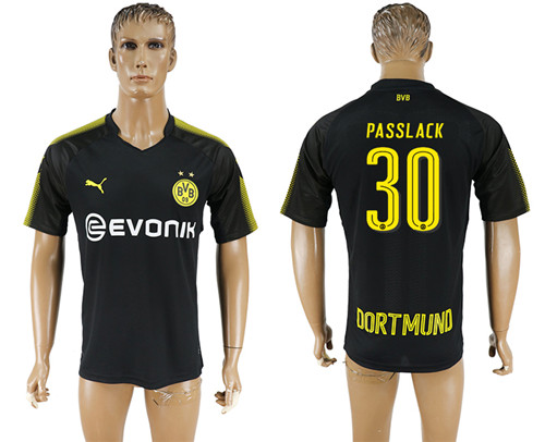 2017 18 Dortmund 30 PASSLACK Away Thailand Soccer Jersey