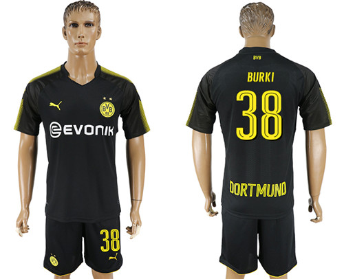 2017 18 Dortmund 38 BURKI Away Soccer Jersey