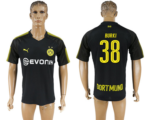 2017 18 Dortmund 38 BURKI Away Thailand Soccer Jersey