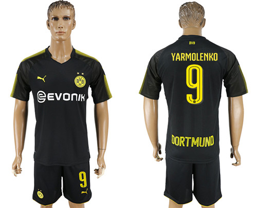 2017 18 Dortmund 9 YARMOLENKO Away Soccer Jersey